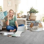 Farmhouse-Style Interlocking Foam Floor Tiles - Gray