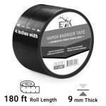 ELK 4" x 180ft Vapor Barrier Tape - Black