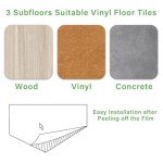 20-Pack Self-Adhesive Vinyl Floor Tiles - Light Grey