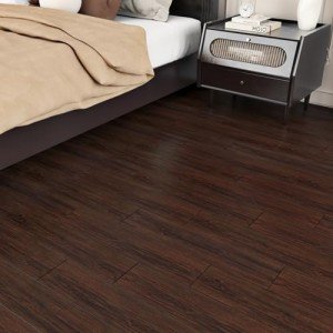 Dark Brown Peel and Stick Vinyl Floor Tiles