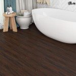 Dark Brown Peel and Stick Vinyl Floor Tiles