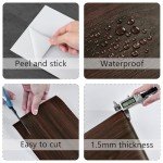 Dark Brown Peel and Stick Vinyl Floor Tiles