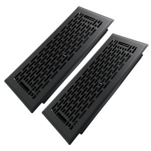 4x10" Heavy Duty Matte Black Floor Vent Covers