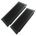 4x10" Heavy Duty Matte Black Floor Vent Covers