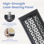 4x10" Heavy Duty Matte Black Floor Vent Covers