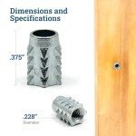 Threaded Inserts for Wood - 25 Pack Set