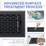 4x10" Heavy Duty Matte Black Floor Vent Covers