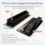 4x10" Heavy Duty Matte Black Floor Vent Covers