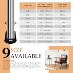 Rubber Chair Leg Caps - Noise Reduction, 24 Pack