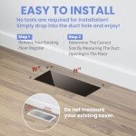 4x10" Heavy Duty Matte Black Floor Vent Covers