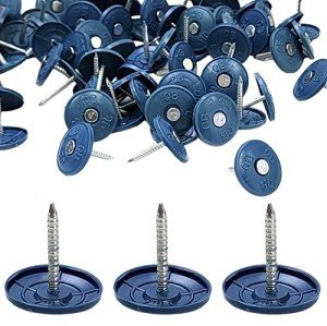 250 Pack of 1-Inch Round Plastic Cap Nails