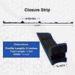 9" Classic Rib Metal Roof Foam Closure Strips