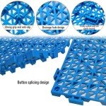 Modular Interlocking Drainage Floor Tiles - 12 Pcs
