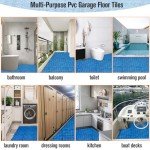 Modular Interlocking Drainage Floor Tiles - 12 Pcs