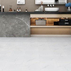 White Marble Vinyl Flooring Tiles - 20 Packs