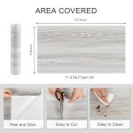 Peel and Stick Wood Grain Vinyl Floor Tiles
