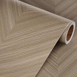 Herringbone Wood Grain Contact Paper for Floors