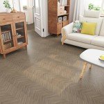 Herringbone Wood Grain Contact Paper for Floors