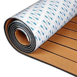 Self-Adhesive Boat Flooring Faux Teak Sheet