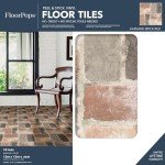 Harvard Brick Red Peel & Stick Floor Tiles