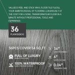 VallisCo Waterproof Peel and Stick Vinyl Flooring