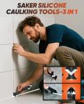 Saker 3-in-1 Silicone Caulking and Scraper Tool