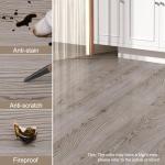 Grey Brown Peel and Stick Vinyl Floor Tiles 36-Pack