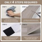Grey Brown Peel and Stick Vinyl Floor Tiles 36-Pack