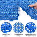 Modular Interlocking Non-Slip Rubber Floor Tiles - 12 Pack