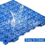 Modular Interlocking Non-Slip Rubber Floor Tiles - 12 Pack