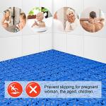 Modular Interlocking Non-Slip Rubber Floor Tiles - 12 Pack