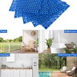 Modular Interlocking Non-Slip Rubber Floor Tiles - 12 Pack