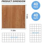 AKOLAFE Peel and Stick Vinyl Floor Tiles 12x12