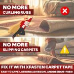 XFasten Double Sided Carpet Tape 4" x 30 Yards