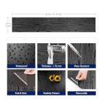 FunStick 17-Pack Black Wood Peel and Stick Tiles