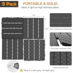 Goovilla Waterproof Interlocking Deck Tiles, 9 Pack