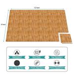 Wood Grain Interlocking Foam Floor Tiles, 96 Sq. Ft