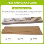 Rustic Oak Peel and Stick Vinyl Floor Tiles