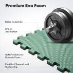 Blue Interlocking Foam Exercise Mats - 12 Pack