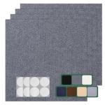 VallisCo 30-Pack Dark Gray Self-Adhesive Carpet Tiles
