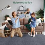 VallisCo 30-Pack Dark Gray Self-Adhesive Carpet Tiles