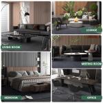 VallisCo 30-Pack Dark Gray Self-Adhesive Carpet Tiles