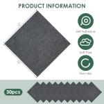 VallisCo 30-Pack Dark Gray Self-Adhesive Carpet Tiles