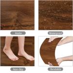 Yenhome Waterproof Brown Peel and Stick Vinyl Tiles