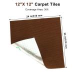 36 Pack Self-Adhesive Carpet Tiles - 12" Squares
