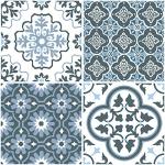 FloorPops Myriad Blue Peel & Stick Tiles