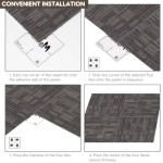 Petgrow 24" Carpet Tiles, Non-Slip, 18-Pack Brown