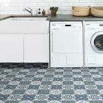 FloorPops Myriad Blue Peel & Stick Tiles