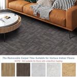 Petgrow 24" Carpet Tiles, Non-Slip, 18-Pack Brown