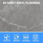AKOLAFE 40 Sheet Peel and Stick Vinyl Tiles